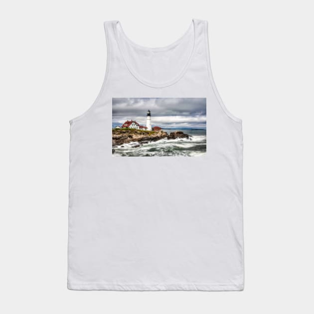 Rough Surf at Portland Headlight Tank Top by jforno